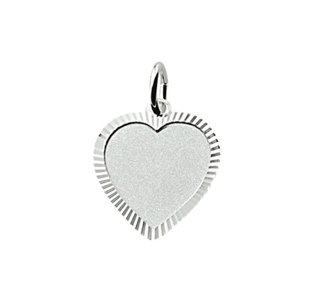 Zilveren graveerplaatje hartje