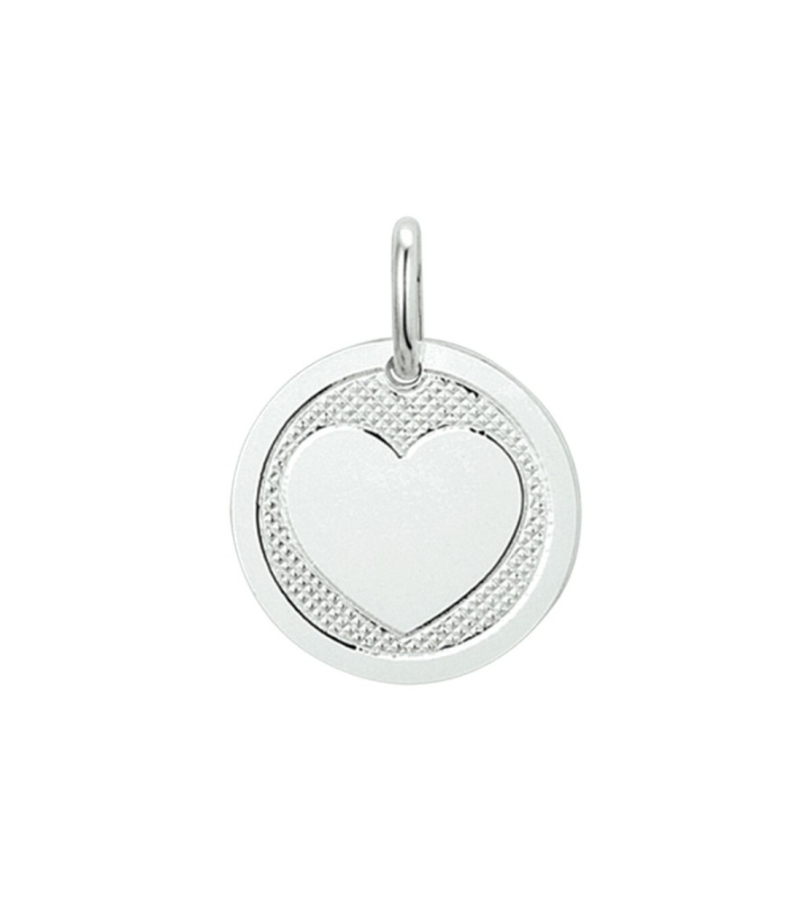 Zilveren graveerplaatje hartje