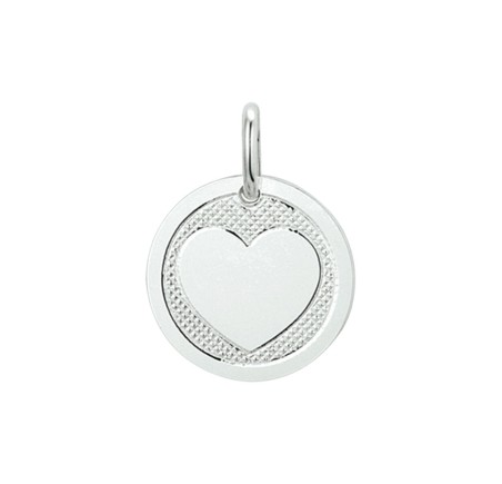 Zilveren graveerplaatje hartje