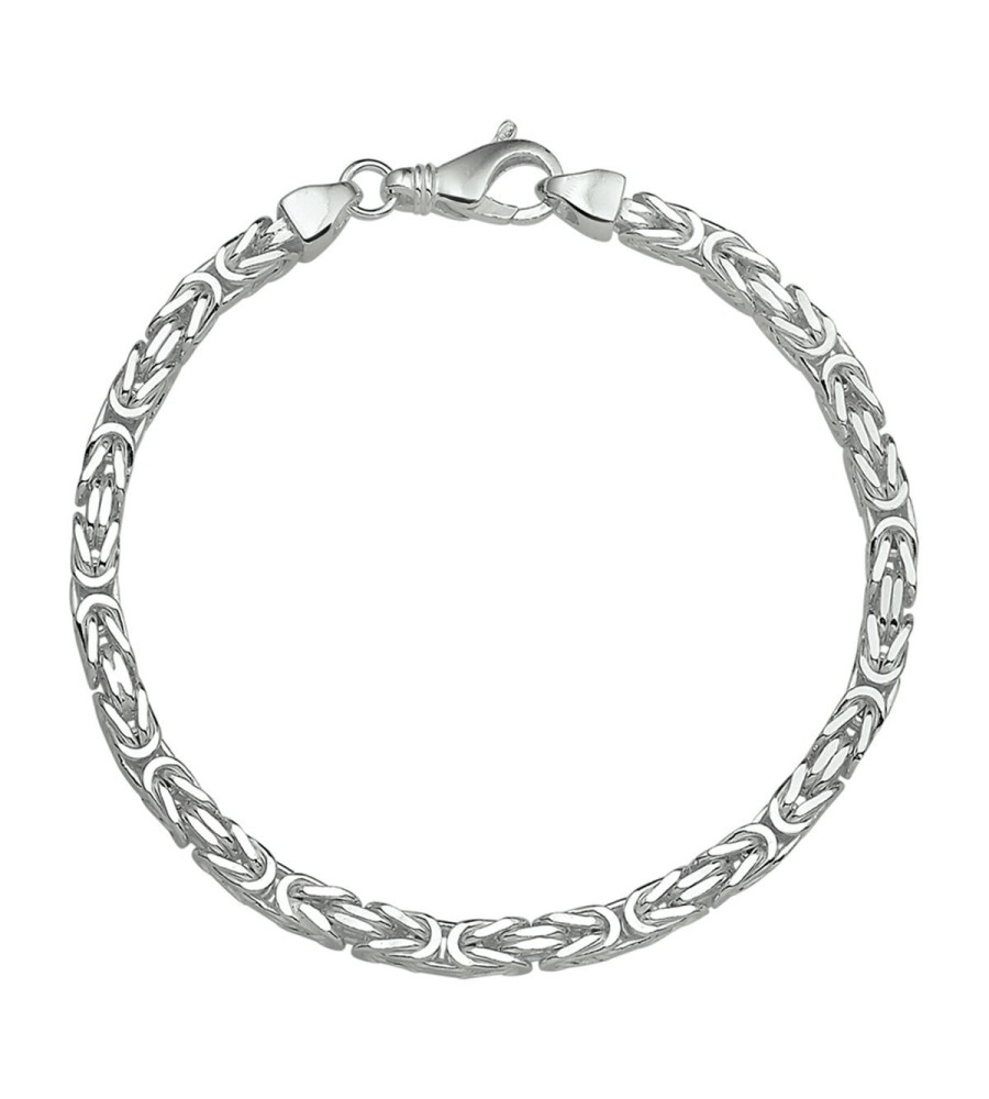 Zilveren armband koningsketting