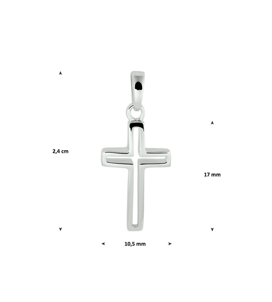 Zilveren hanger kruisje