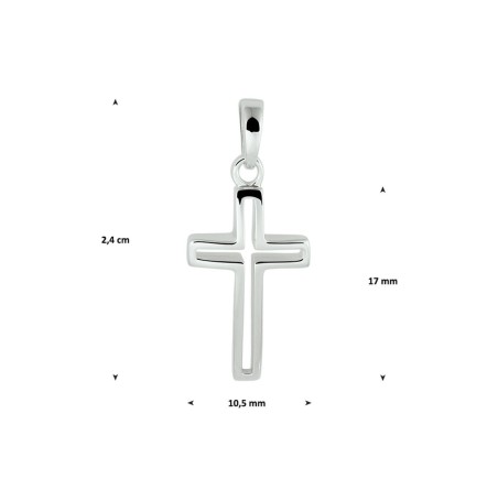 Zilveren hanger kruisje