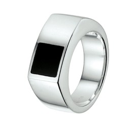 Zilveren herenring met onix