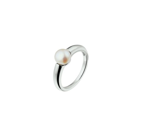 Zilveren ring met parel