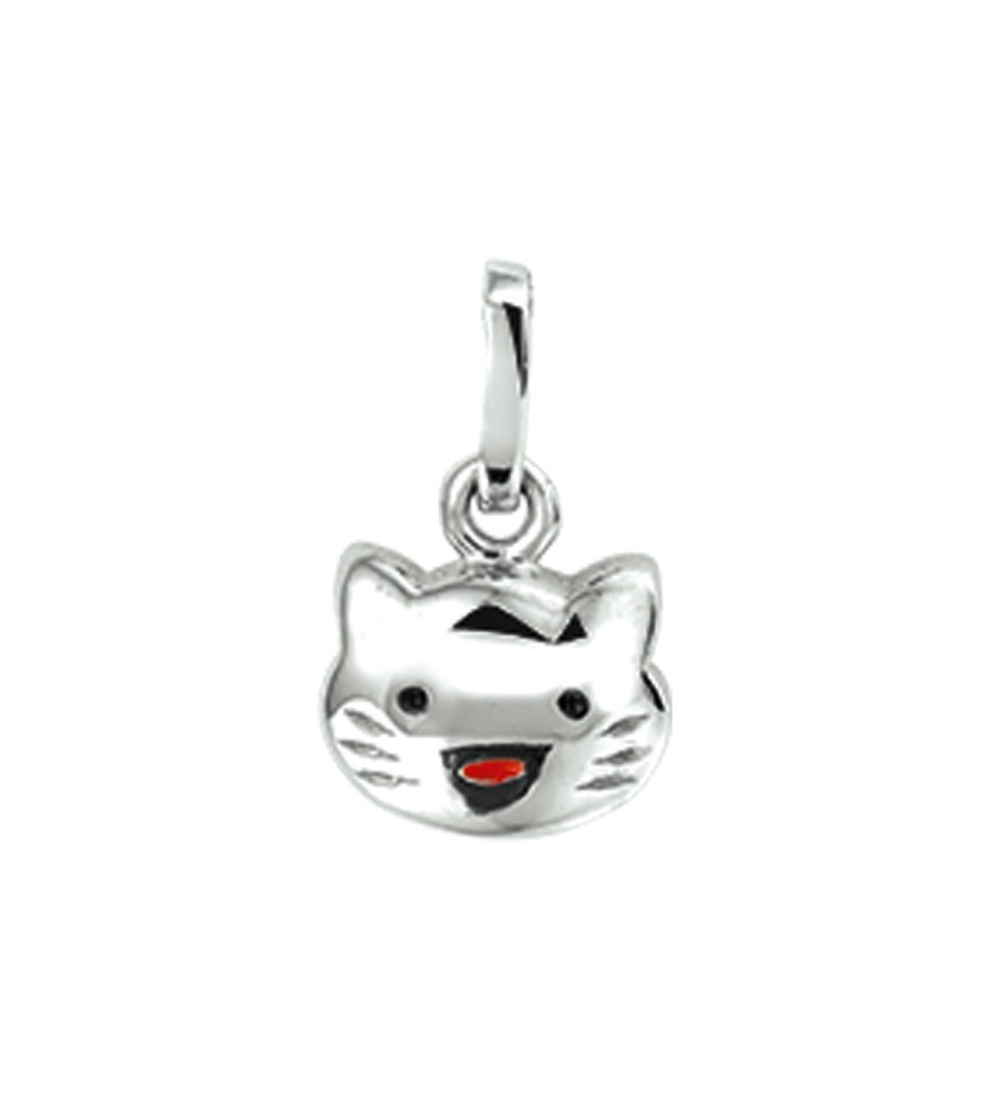 Zilveren hanger poes