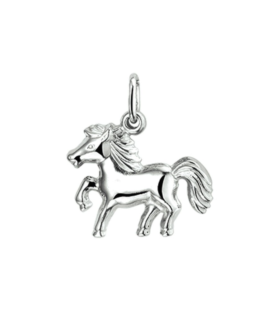 Zilveren hanger paard