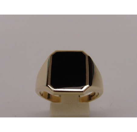 Gouden herenring met onix