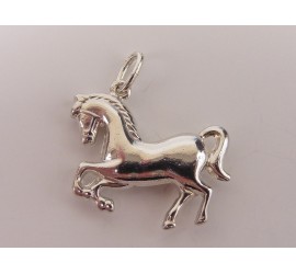 Zilveren hanger paard
