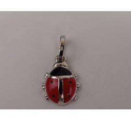 Zilveren hanger lieveheersbeestje