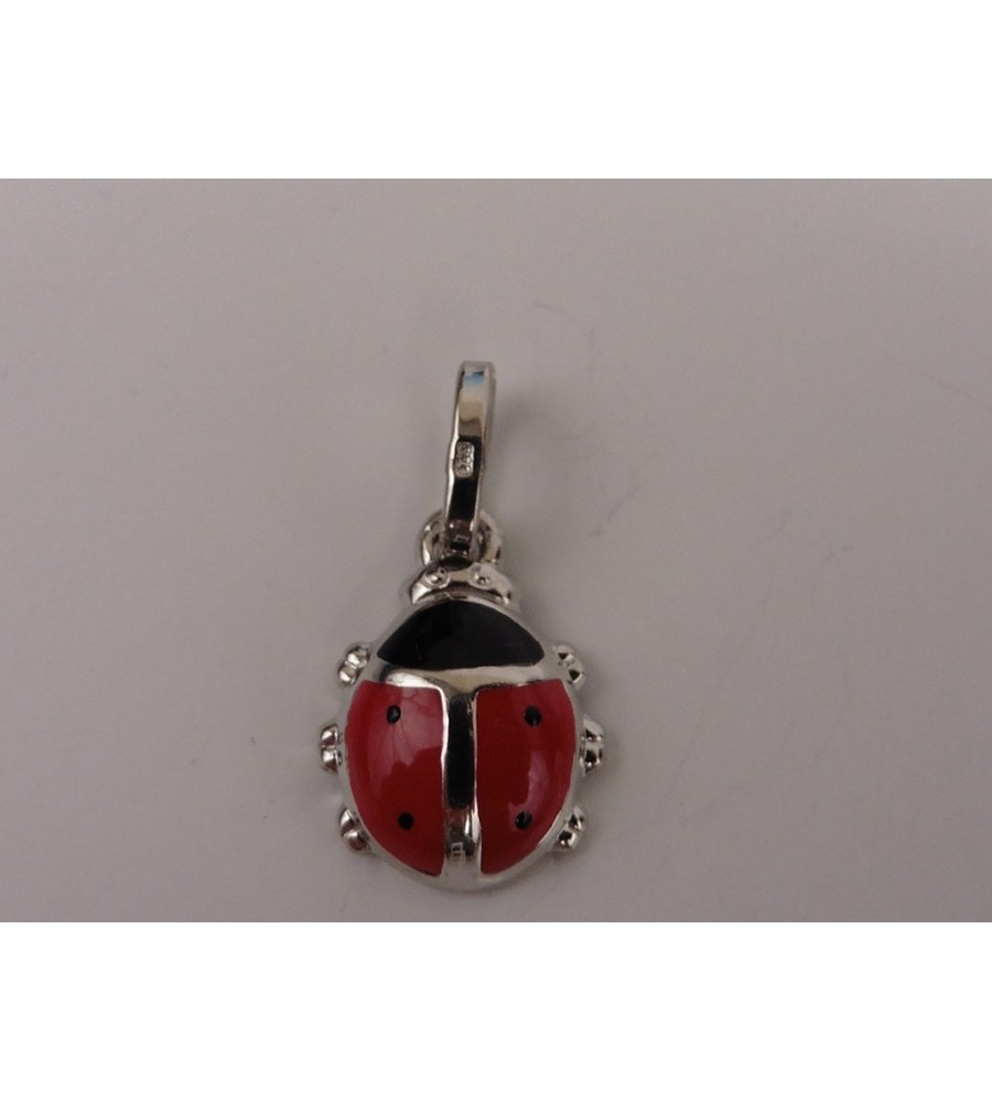 Zilveren hanger lieveheersbeestje