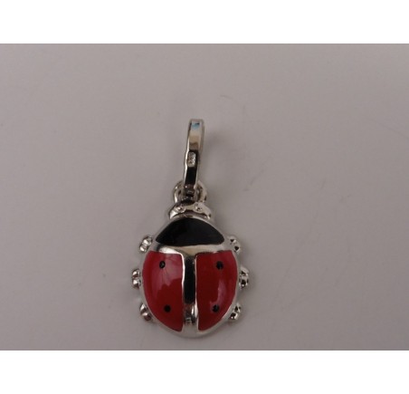 Zilveren hanger lieveheersbeestje