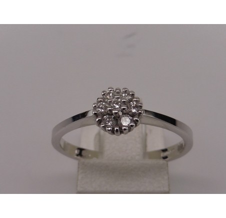 Witgouden Diamonde damesring Entourage met briljant  75.705.1101