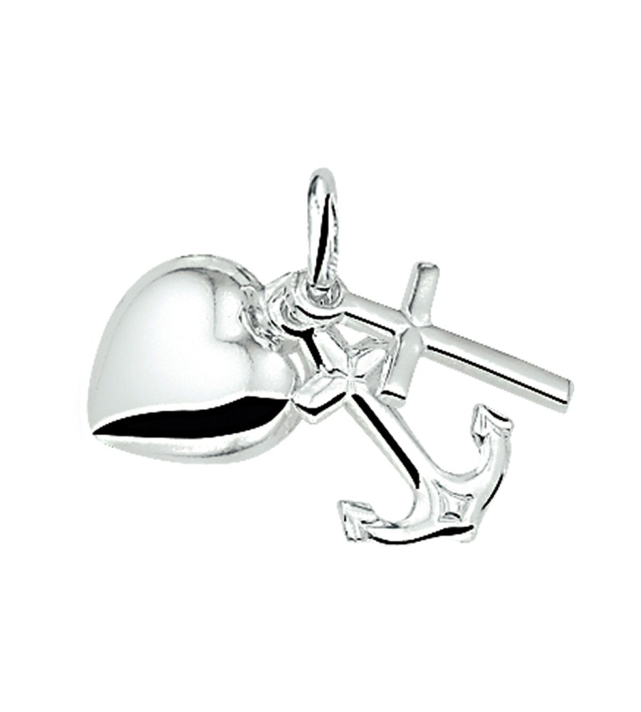 Zilveren hanger geloof, hoop en liefde