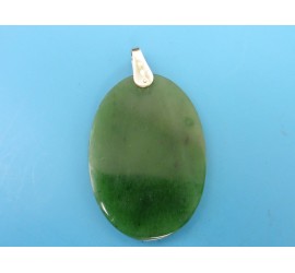 Jade hanger met gouden hangoog
