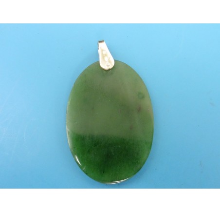 Jade hanger met gouden hangoog