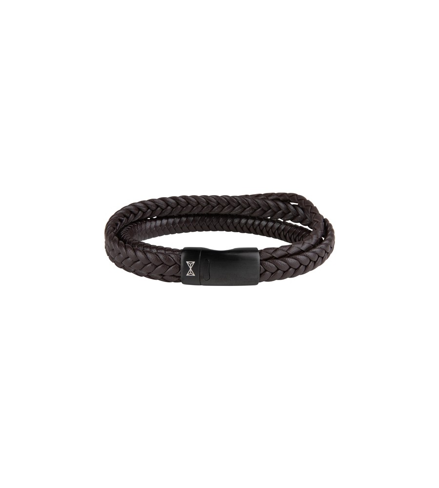Aze armband Iron Three String Brown on Black