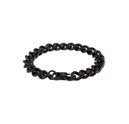 Aze armband Gourmette Full Flat Noir  AZ-BM001-B