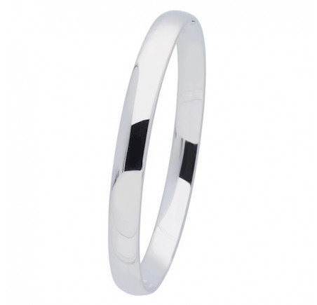 Zilveren slavenarmband, massief