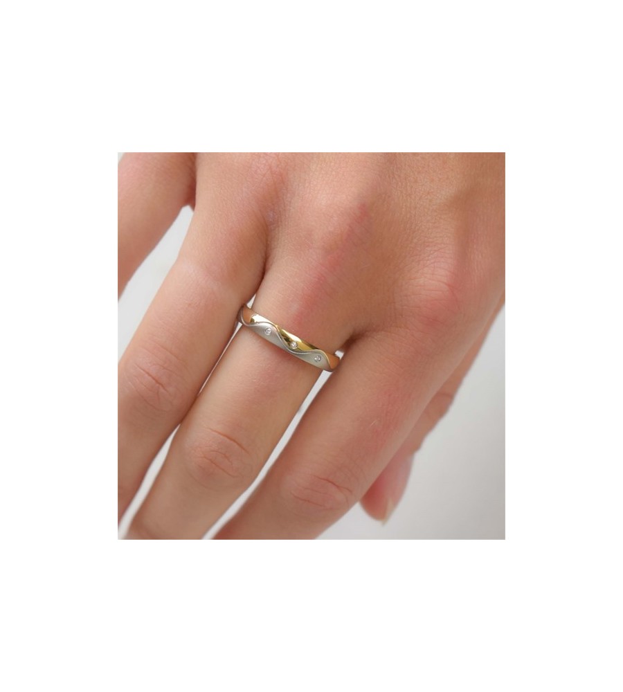 Boccia titanium ring met diamant
