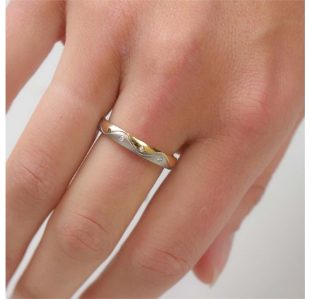 Boccia titanium ring met diamant  0150-03