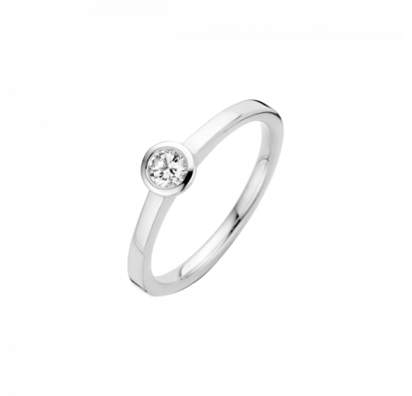 Witgouden Briljant damesring met briljant Amore 657010001