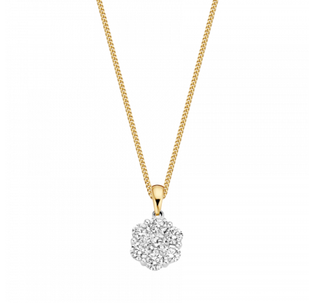 Gouden Briljant hanger met briljant Mondo 603030021