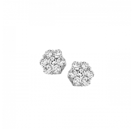 Witgouden Briljant oorknoppen met briljant Mondo 659030021