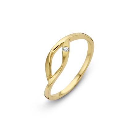 Gouden Briljant damesring met briljant Gioia 607010034
