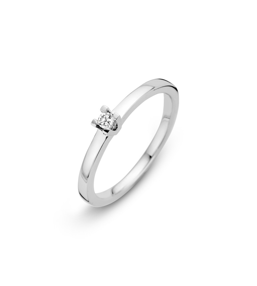 Witgouden Briljant damesring Milano