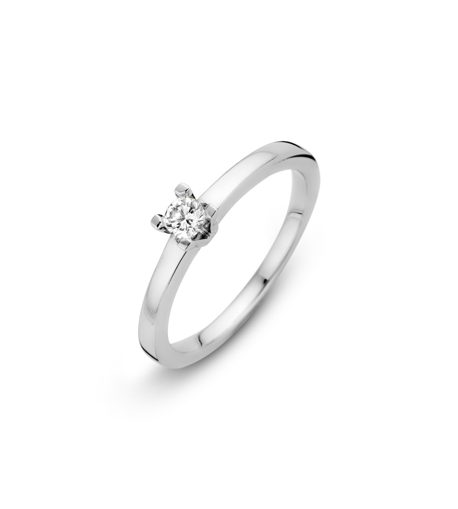 Witgouden Briljant damesring Moskow