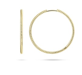 Gouden klapcreolen met kabelrand 10-30 mm