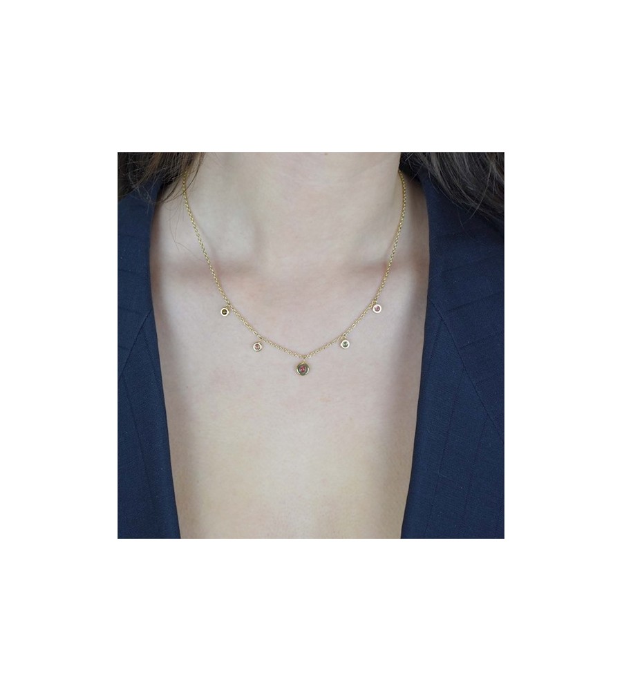 Boccia titanium collier met toermalijn