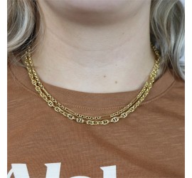 Zilveren collier verguld 102.8111.45
