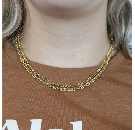 Zilveren collier verguld 102.8111.45