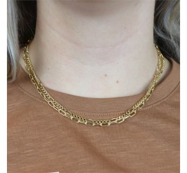 Zilveren collier verguld 102.8105.45
