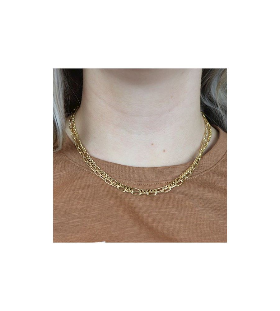 Zilveren collier verguld