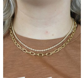 Zilveren collier verguld 102.8101.45