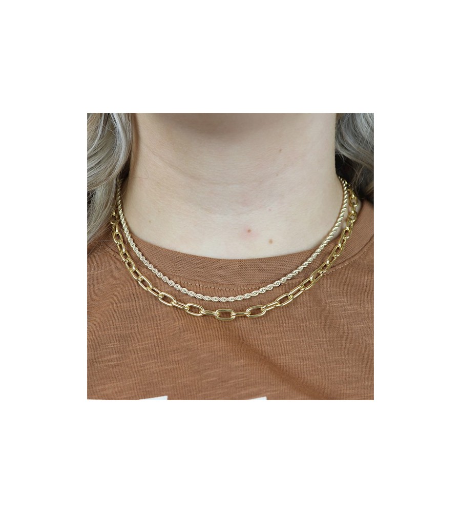 Zilveren collier verguld