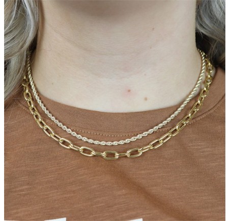 Zilveren collier verguld 102.8101.45