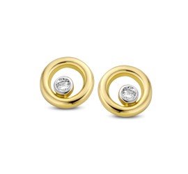 Gouden oorknopjes met zirkonia 295.405.00