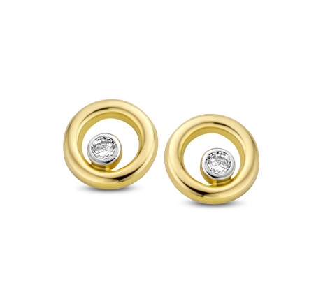 Gouden oorknopjes met zirkonia 295.405.00