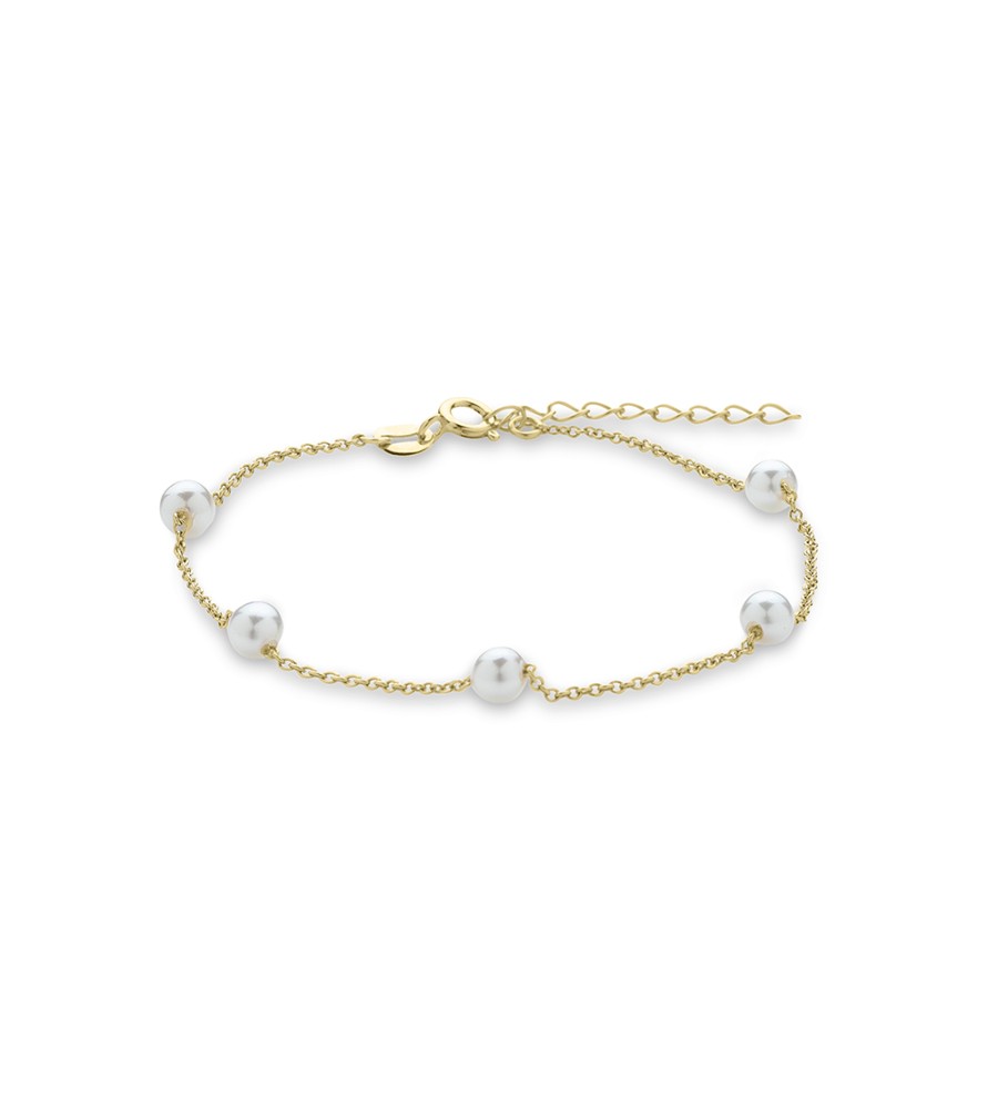Gouden armband met parels