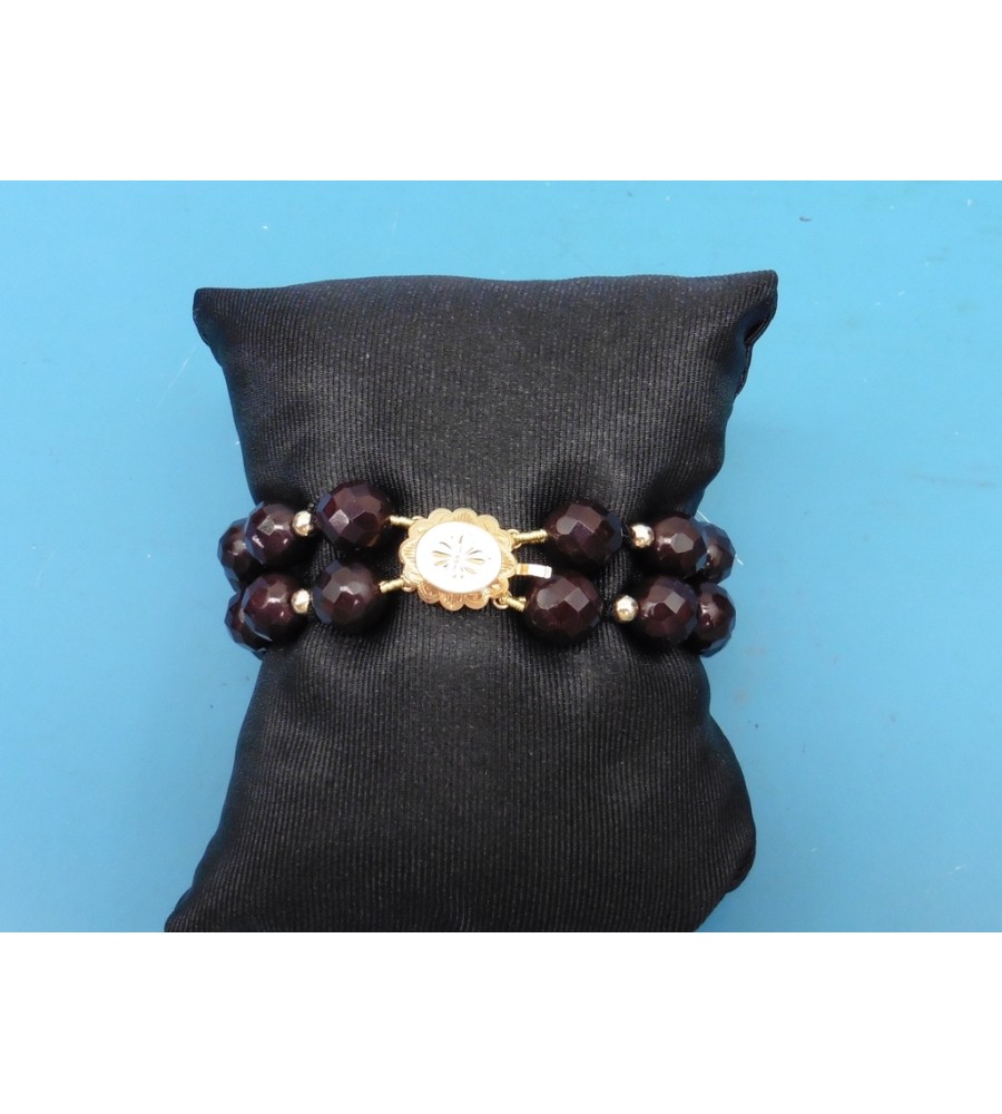 Carneolen armband met gouden slot