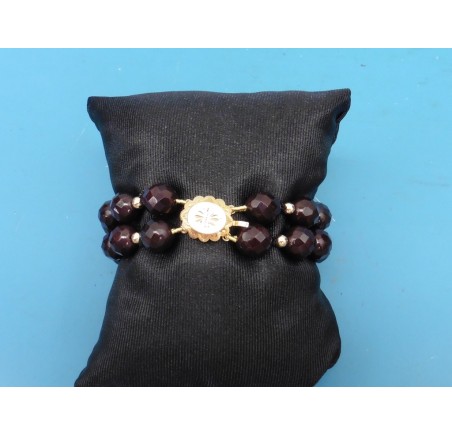 Carneolen armband met gouden slot