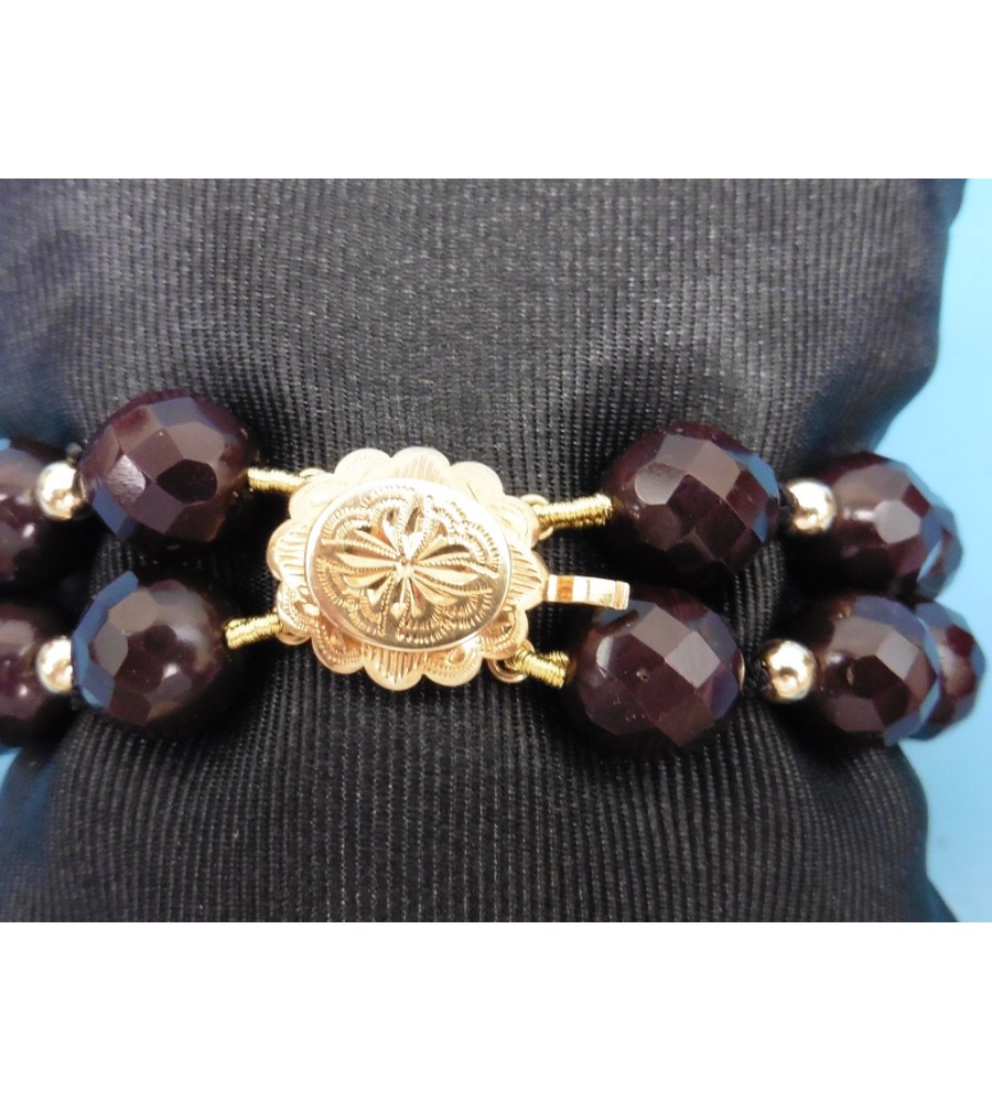 Carneolen armband met gouden slot