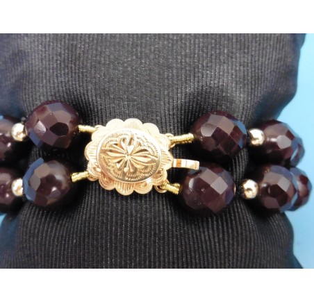 Carneolen armband met gouden slot