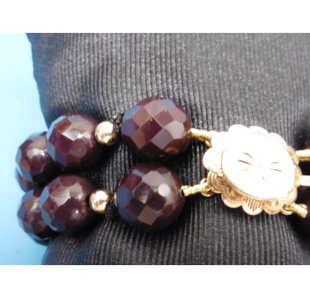 Carneolen armband met gouden slot