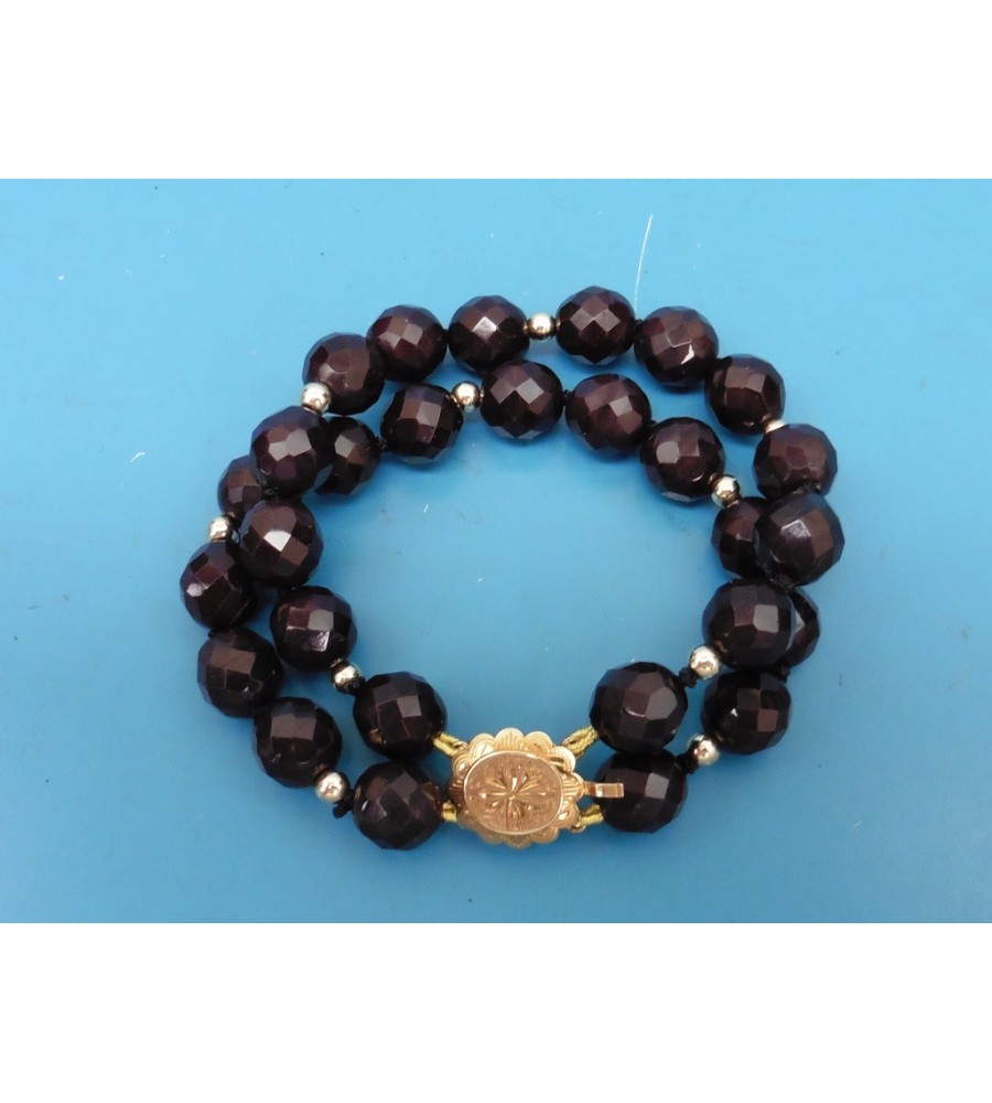 Carneolen armband met gouden slot