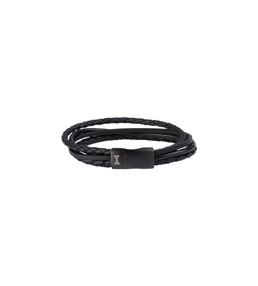 Aze armband Flat Four String Black on Black