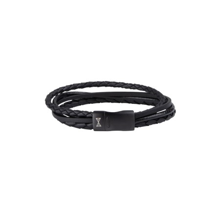 Aze armband Flat Four String Black on Black AZ-BL003-C